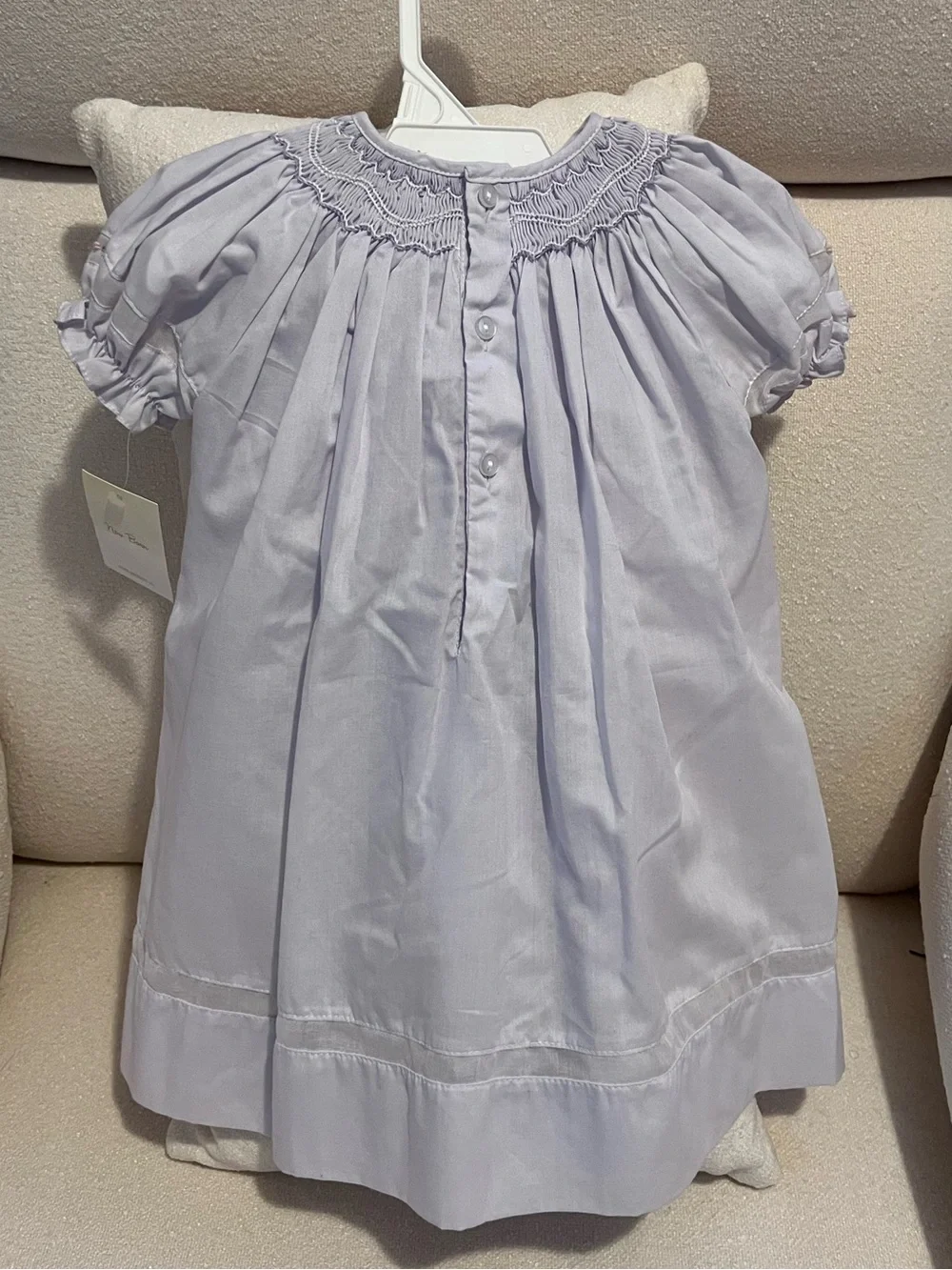 Petit Ami Lavender Smocked Puff Sleeve Dress - Picture 3 of 10